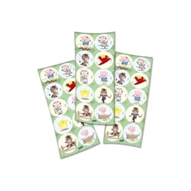 Imagem de Adesivo Redondo Fazendinha Animais - 30 Unidades