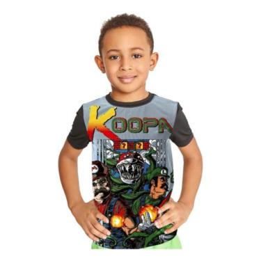 Imagem de Camiseta Infantil Super Mario Koopa Bowser Ref:831 - Smoke