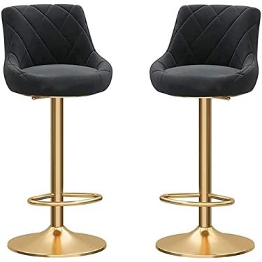 Imagem de Banco De Bar, Bsillas Cocina de Barra Altas Bancos Taburete bar Isla Conjunto De 2 Peças De Banco De Restaurante Para Café Da Manhã, Altura Do Balcão Da Cadeira De Ilha De Cozinha Ajustável