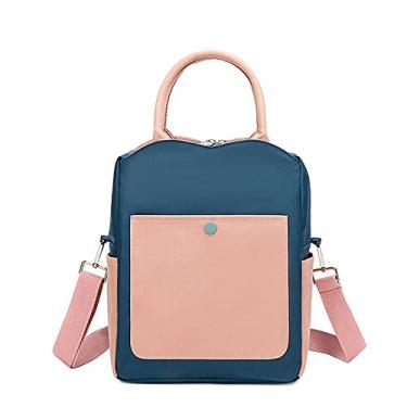 Imagem de Bestgift Bolsa isolante Lancheira de alumínio engrossado com uma alça de ombro transversal com alça de ombro transversal tamanho pequeno, rosa, 30*25*15cm