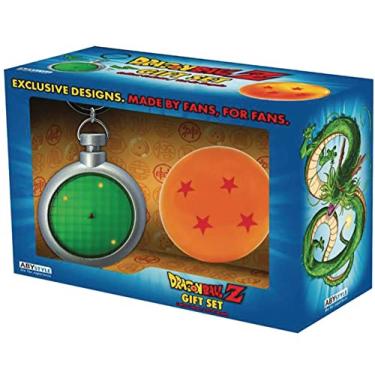 Imagem de ABYSTYLE O conjunto de presente Dragon Ball Z inclui chaveiro premium de radar de som e luz 3D e vidro de resina acrílica 4 estrelas Dragon Ball réplica de 5,7 cm DBZ Merch anime mangá