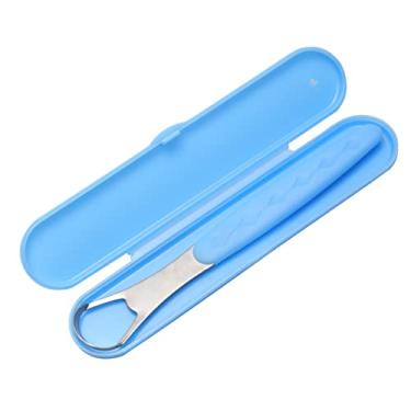 Imagem de Tingpai spador de língua de aço inoxidável dupla face formato curvo limpador de língua pa adultos crianças melho r a condição o l reduzir o mau hálito