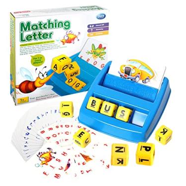 Imagem de Jogo de cartas de correspondência,Ortografia do alfabeto lendo Flash Cards | Brinquedos educativos para crianças do jardim de infância pré-escolar com mais de 3 anos de idade, meninos Aelevate