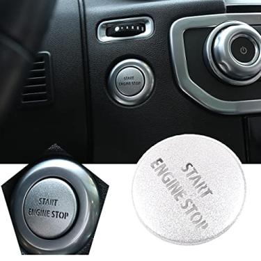 Imagem de YUECHI Adesivo de liga de alumínio para botão de parada do motor do carro para Land Rover Discovery 4 2010-2016 Range Rover Sport 2010-2013 acessório interno
