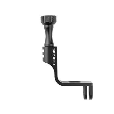 Imagem de Adaptador de alumínio de 90 graus, suporte de cotovelo, ajuste de cotovelo, compatível com GoPro 8, modo de retrato de vídeo de fotografia vertical, suporte de capacete, suporte de peito, Preto, 8