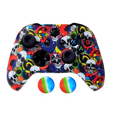Imagem de Capa Capinha Case Skin Compatível com Controle Joystick do Xbox One S X Protetora Anti Impacto Queda Silicone Alta Proteção (Graffiti 11)