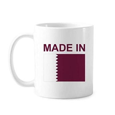 Imagem de Caneca Made In Qatar Country Love Cerâmica Café Porcelana Utensílios de Mesa