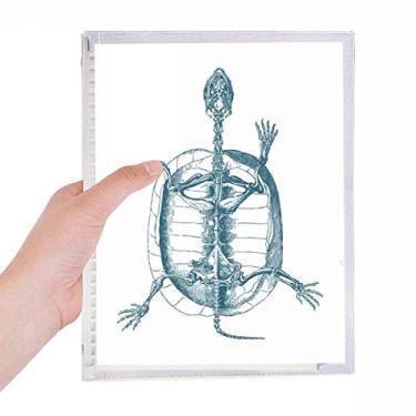 Imagem de Caderno de desenho de esqueleto de tartaruga, diário de folhas soltas recarregável, papelaria