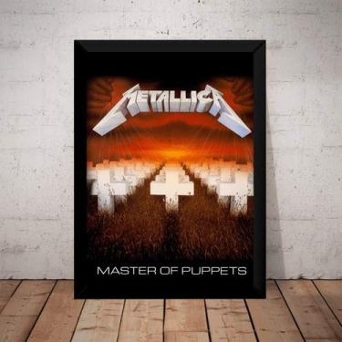 Imagem de Fanarte Quadro Poster Metallica Master Of Puppets 44x32cm Emoldurado em Madeira de Pinheiro para Sala de Estar