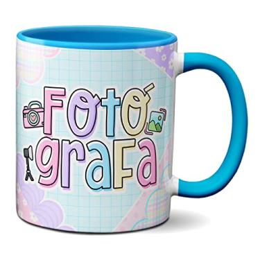 Imagem de Caneca Fotógrafa Profissional Presente Fotografia Câmera (Azul)