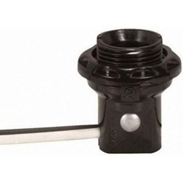Imagem de Satco 90-1556 - Soquete Candelabro Fenólico Com Ombro E Anel De 1,25 Pol. - Fios De 8 Pol. 1 Pacote