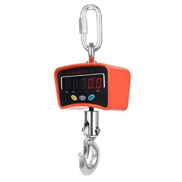 Imagem de Mini balança eletrônica digital para guindaste de alta precisão LCD com display retroiluminado de precisão industrial balança eletrônica portátil para guindaste portátil laranja (1000 kg/0,5 kg)