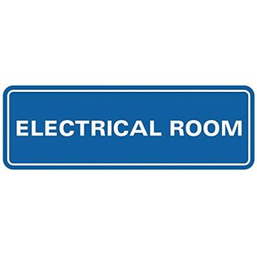 Imagem de Placa para porta de sala elétrica/parede – Plástico gravado a laser – Placa perfeita para casa, negócios ou escola