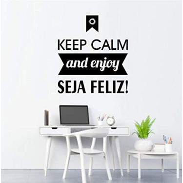 Imagem de Adesivo de Parede Frase mod38 Seja Feliz tamanho 50cmx60cm
