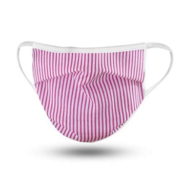 Imagem de Sulamericana Fantasias Mascara Listrada, Único, Branco e Rosa
