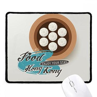 Imagem de Mousepad Hong Kong Xiaolongbao Dumpling China borda costurada tapete de borracha para jogos