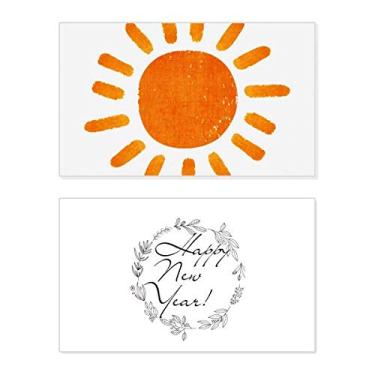 Imagem de Sun Hand Painting Sunshine Weather New Year Festival Greeting Card Bless Message Gift