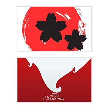 Imagem de Pintura abstrata com pincel japonês Holiday Merry Christmas Cartões de parabéns mensagem de Natal