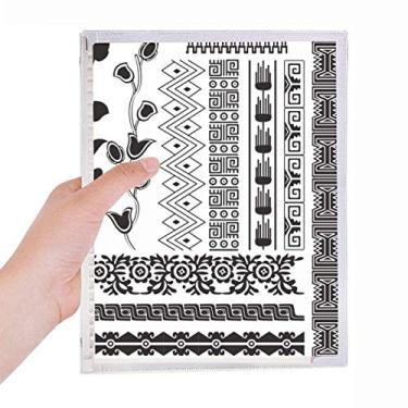 Imagem de Caderno de flores do Egito Antigo Estampa abstrata Folhas soltas Diário Recarregável