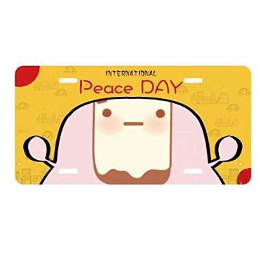 Imagem de DIYthinker Expression Chocolate Placa de licença para sorvete Etiqueta Decoração de carro Dia da Paz