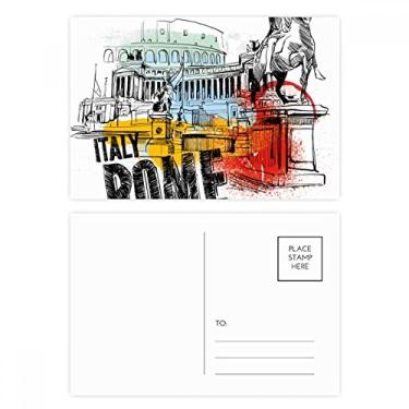Imagem de Conjunto de cartões postais de aniversário com paisagem de Roma da Itália e Roma, 20 peças