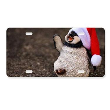 Imagem de DIYthinker Boné de Natal com pinguim da Antártica para decoração de carro, acessório de aço inoxidável