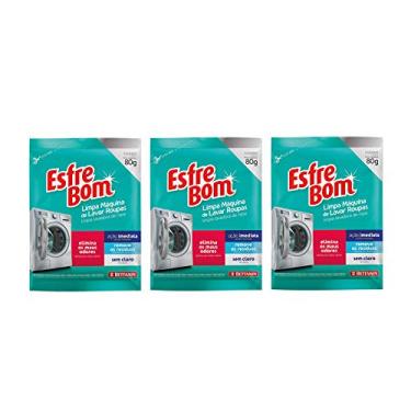 Imagem de Limpa Maquina de Lavar Roupas Sem Cloro 3 Pacotes de 80g