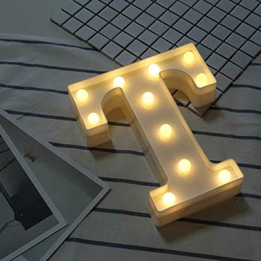 Imagem de Número de placa de casa flutuante 3D DIY branco letra de plástico luz LED letreiro alfabeto lâmpada noturna para decoração de ambientes internos e externos