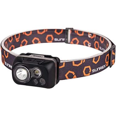 Imagem de N/H Lanterna de LED recarregável, controle de sensor de movimento, 300 lúmens, brilhante, 115 horas de funcionamento, lanterna de farol USB, acampamento, caminhada, pesca, trabalho à prova d'água