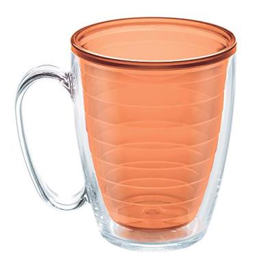 Imagem de Tervis Copo de mesa transparente e colorido feito nos EUA, copo de viagem com isolamento de parede dupla mantém as bebidas frias e quentes, caneca de 473 ml, nascer do sol cítrico