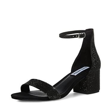 Imagem de Steve Madden Sandália feminina de salto Irenee, Strass preto, 35