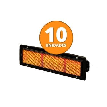 Imagem de Kit - 10 Queimadores Infravermelho Esmaltado Assador De Frango - Maqenge