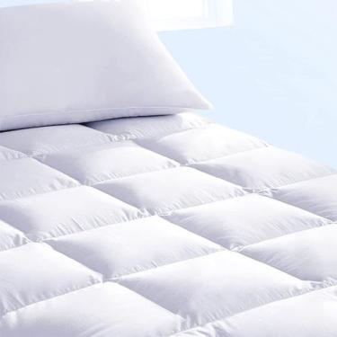 Imagem de Pillow Top Solteiro Fibra Siliconizada Em Flocos Branco - Ecaza
