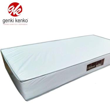 Imagem de Colchão Hospitalar Impermeável Solteiro D28 10X78x188cm Azul ou Branco - Genki Kenko