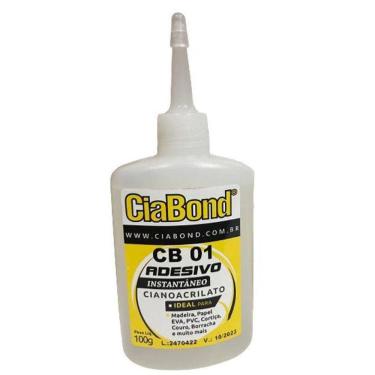 Imagem de Cola Adesivo Instantâneo Cianoacrilato Cb 01 Ciabond 100G