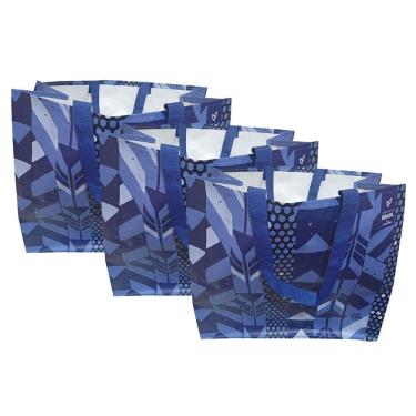 Imagem de 3 Sacolas Ráfia Retornável Grande 39x44x22cm Traços Anc. B4u