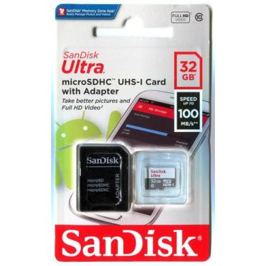 Imagem de Cartão De Memoria 32Gb Micro Sd 100 Mb/S Ultra Sandisk