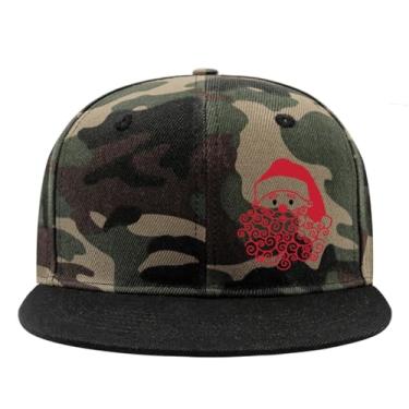 Imagem de Bonés de beisebol de Natal bonés de caminhoneiro para adolescentes retrô snapbacks, Branco, Tamanho Único