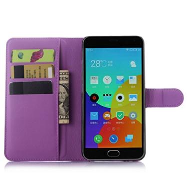 Imagem de MEIZU M2 Note Case – Capa carteira de couro PU Manyip para MEIZU M2 Note, capa de proteção de telefone estilo empresarial, capa com [compartimentos para dinheiro e cartão]