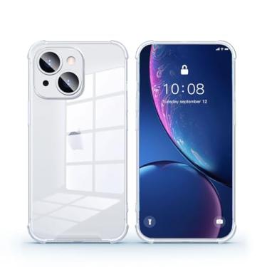 Imagem de EEIEER Compatível com iPhone 15 Plus, capa de telefone de silicone para iPhone 15 Plus, capa protetora fina fina de 6,7 polegadas - branco transparente