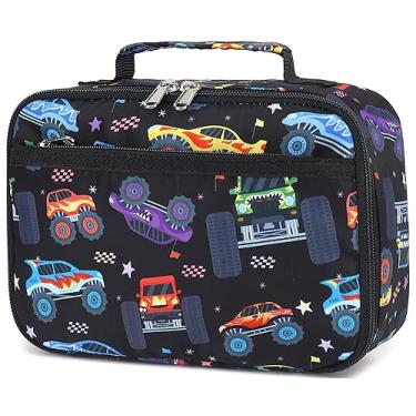 Imagem de CAMTOP Monster Truck Lancheira infantil com isolamento térmico para meninos e meninas, lancheira reutilizável para viagens escolares