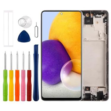 Imagem de [Com moldura] [Novo] Tela LCD Duotipa TFT para Galaxy A72 4G SM-A725 SM-A725M SM-A725F SM-A725F/DS 16,7 cm Peças de reparo de montagem digitalizadora - Sem função de impressão digital.