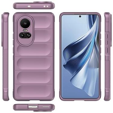 Imagem de Elubugod Capa compatível com Oppo Reno 10 5G, TPU Mobile Phone Soft Compatível com Oppo Reno10 Pro 5G CPH2525 / Reno10 5G CPH2531 Capa roxa