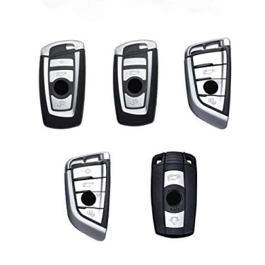Imagem de YJADHU Capa de proteção de couro para controle remoto de carro, apto para BMW 1 2 3 4 5 6 7 Series X1 X3 X4 X5 X6 F30 F34 F10 F07 F20 G30 F15 F16,E