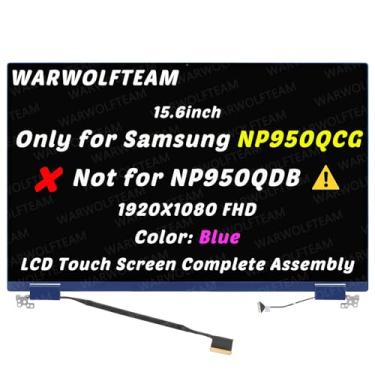 Imagem de WARWOLFTEAM Tela de substituição de tela LCD de 15,6 polegadas, montagem completa, compatível com Samsung Galaxy Book Flex NP950QCG NP950QCG-K01US NP950QCG-K03US FHD versão 1920x1080 (azul)
