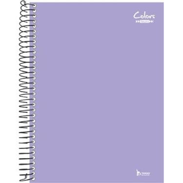 Imagem de Caderno Universitário Espiral Capa Dura Lilas 200 Folhas 10 Matérias