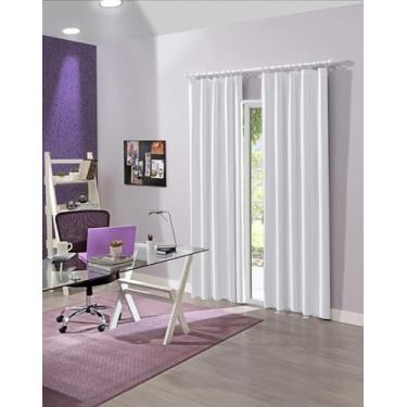 Imagem de Cortina Corta Luz de Tecido Argola 4,00x2,48m Branco Gelo - Bella Janela