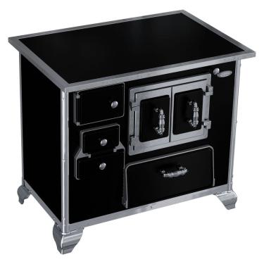 Imagem de Fogão a Lenha N2 Gabinete Porta Dupla Vitroceramico L/d Preto