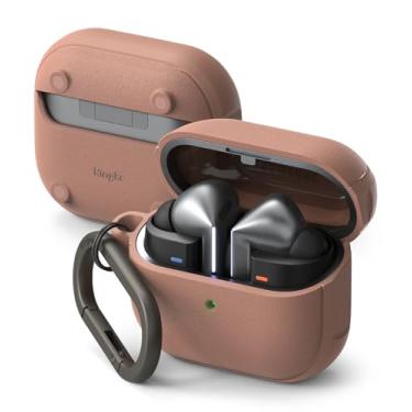 Imagem de Ringke Capa magnética ônix projetada para Samsung Galaxy Buds 3 Pro e 3 e 3 FE [compatível com MagSafe] Evita manchas oleosas e boa sensação na mão, capa antiderrapante - coral constante