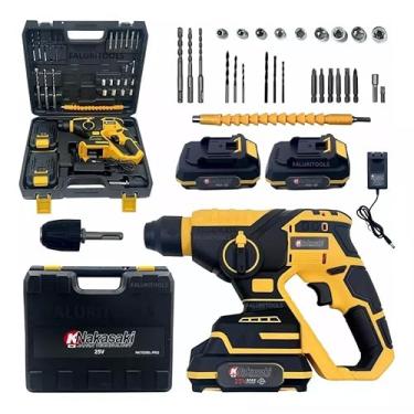 Imagem de NAKASAKI Martelete Rotativo Furadeira Industrial Profissional 25V, 25V, Motor Brushless, Função de Rotação e Perfuração Ajustáveis, Projetado com Construção Ergonômica